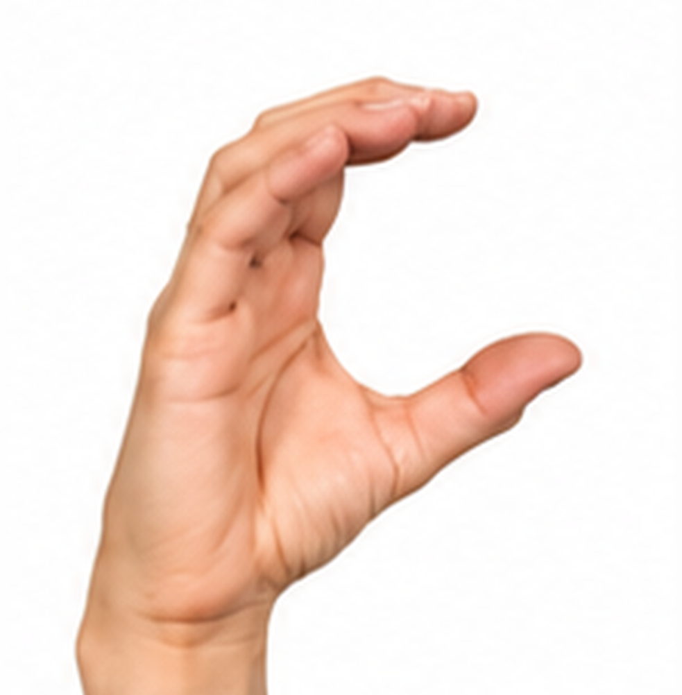 ASL Letter C Sign Language Hand Gesture