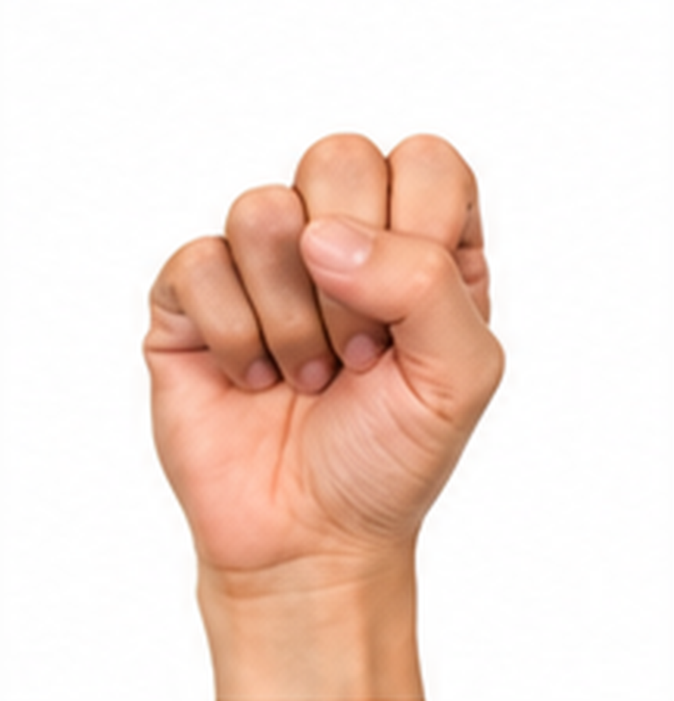 ASL Letter S Sign Language Hand Gesture